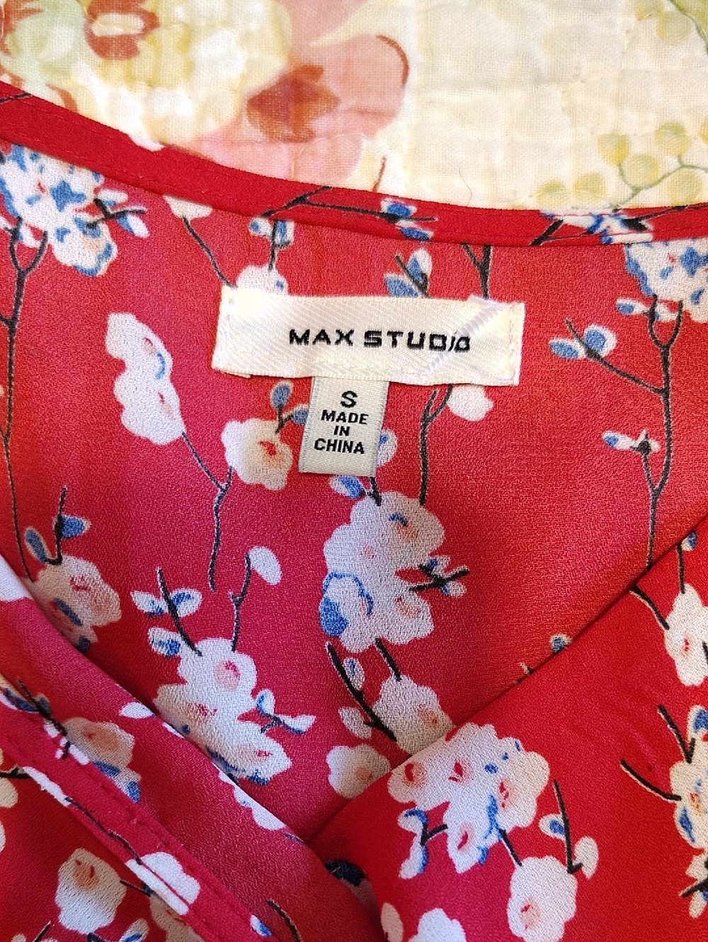 Max Studio Peplum Surplus Ruffle Blouse - Picture 5 of 6